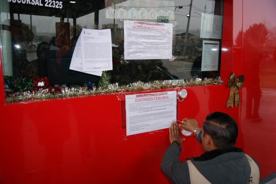 Colocan sello de suspensión a Casa de Cambio en El Chamizal.