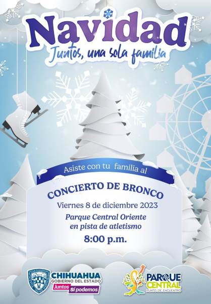 Grupo Bronco amenizar en encendido de árbol navideño