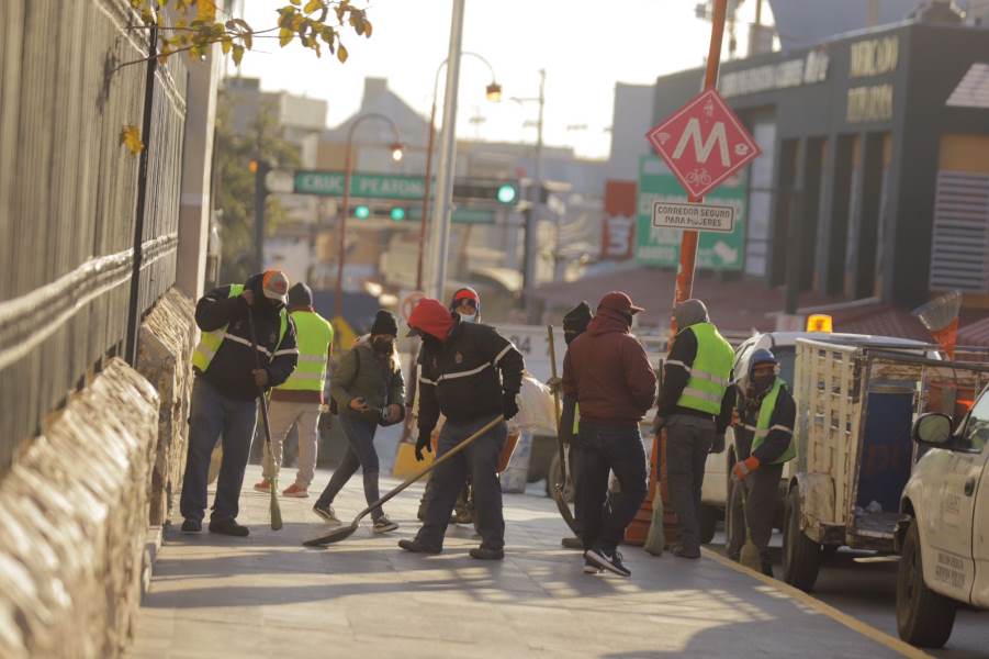 Mantiene la Dirección de Limpia operativo en el Centro Histórico por festividad religiosa