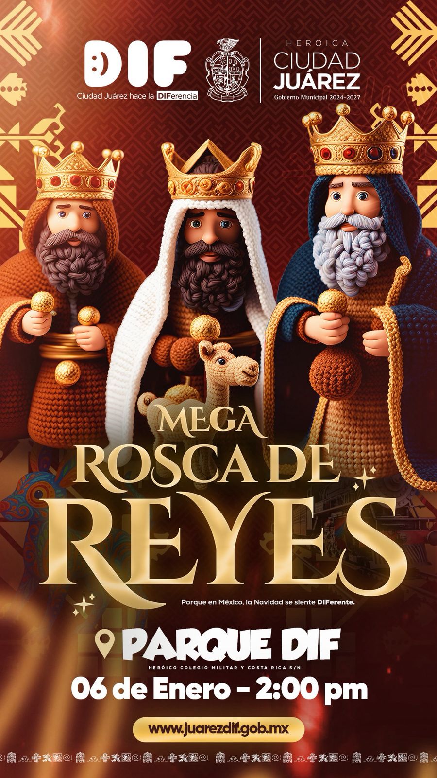 Invita DIF a partir la Mega Rosca de Reyes el martes.