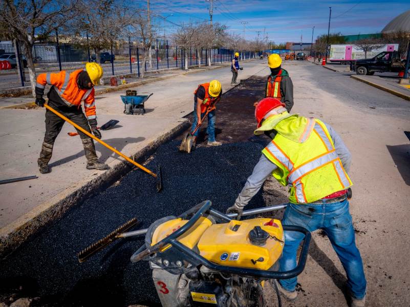 JMAS Juárez realizó trabajos de pavimentación en el Parque Central