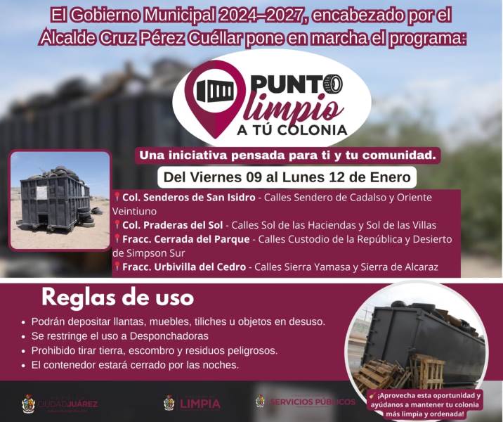 Instala Dirección de Limpia nuevos Puntos Limpios en fraccionamientos