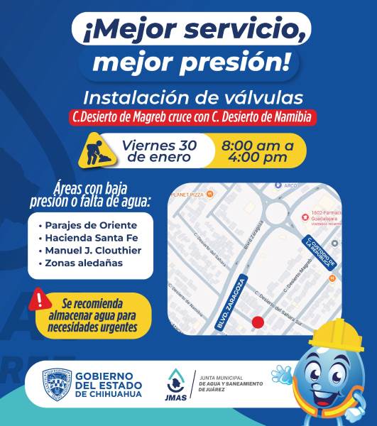 Instalará JMAS válvulas para mejorar control del agua en distrito 4