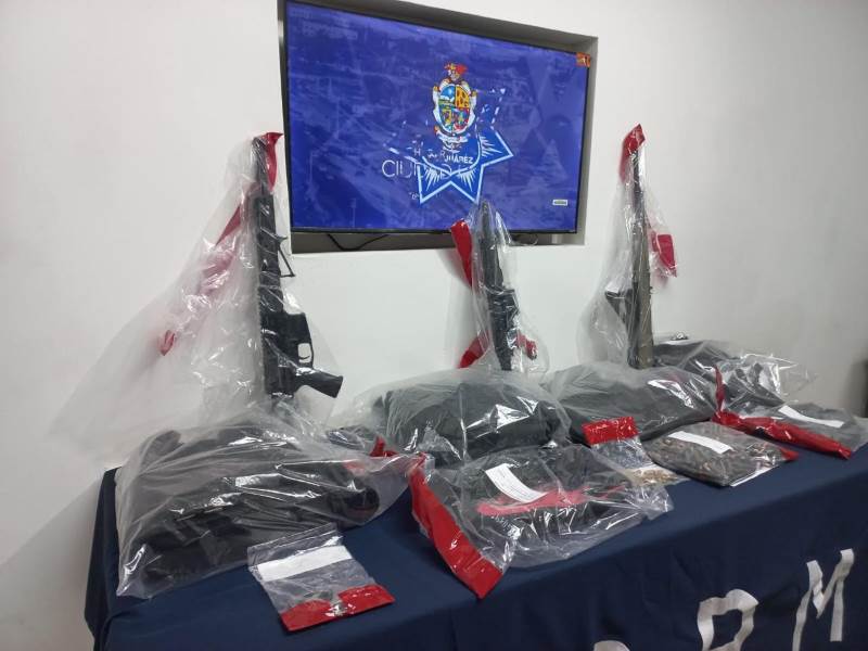 Asegura Seguridad Pública Municipal 389 armas de fuego durante 2025