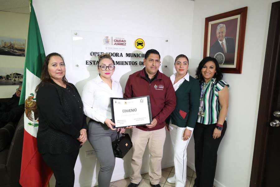 Firman convenio Operadora Municipal de Estacionamientos de Juárez e IMSS