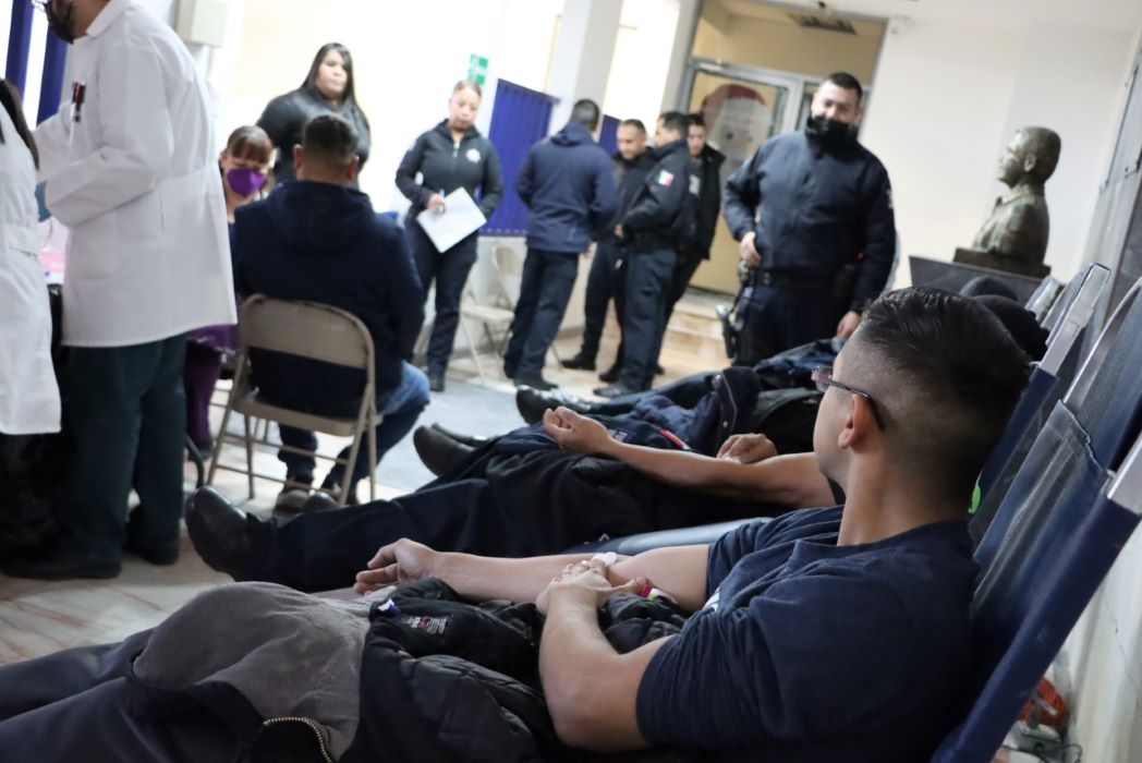 Participan agentes de la SSPM en donación de sangre