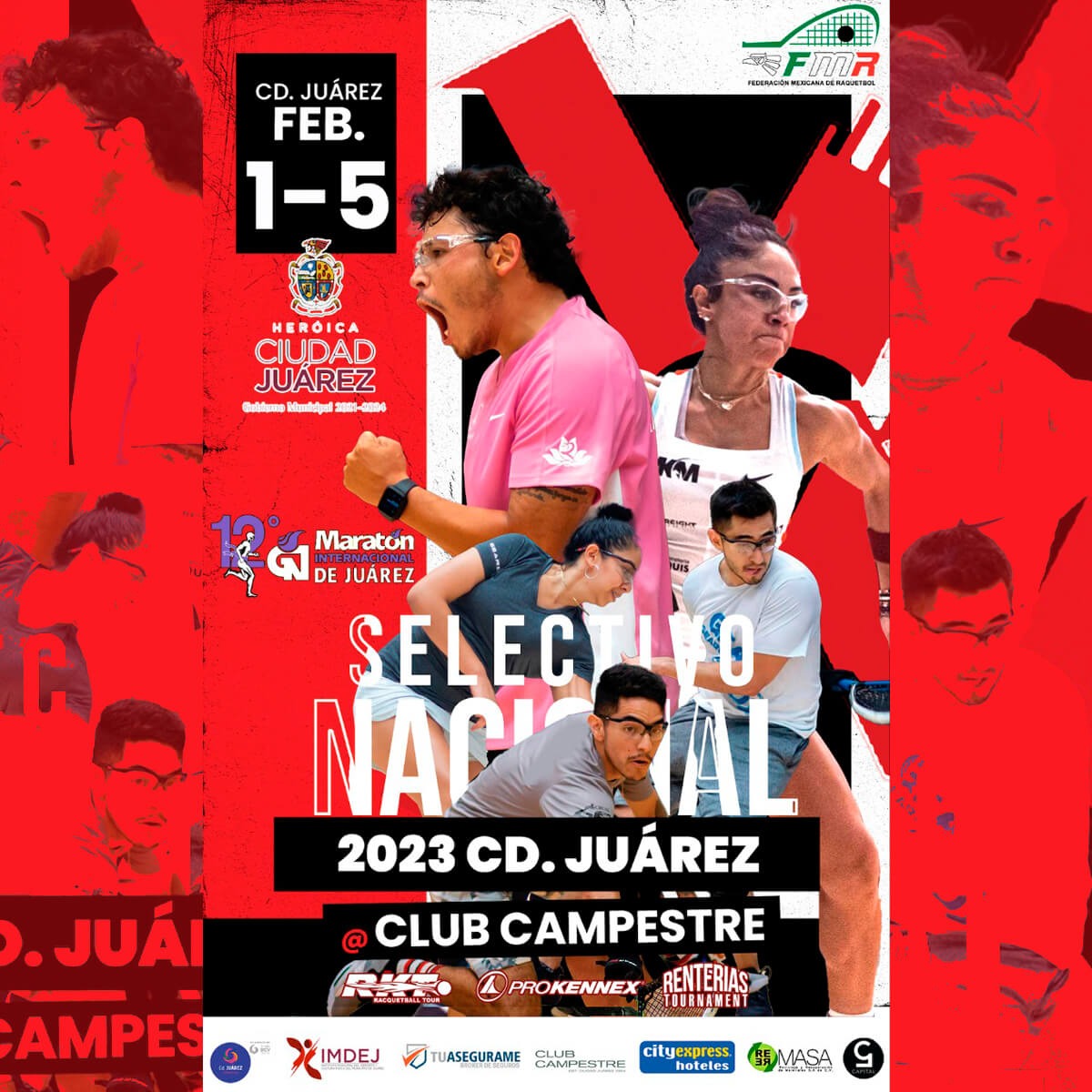 Juárez sede del Campeonato Nacional Selectivo de Raquetbol 2023