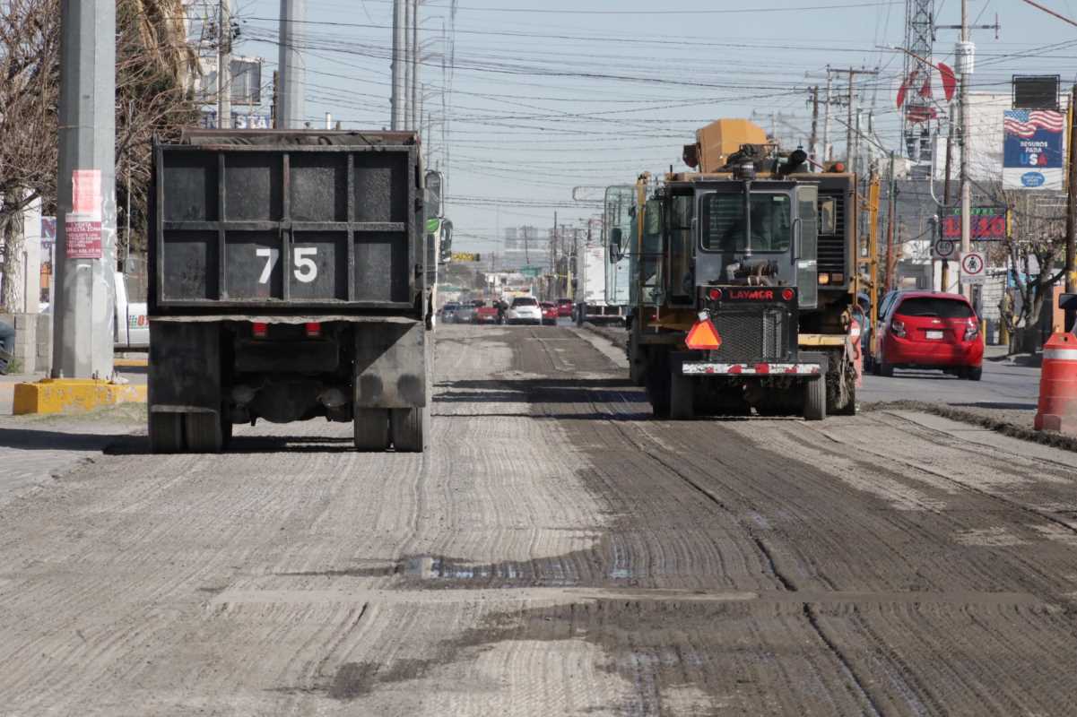 Inicia rehabilitación de la avenida Plutarco Elías Calles con recursos del REPUVE