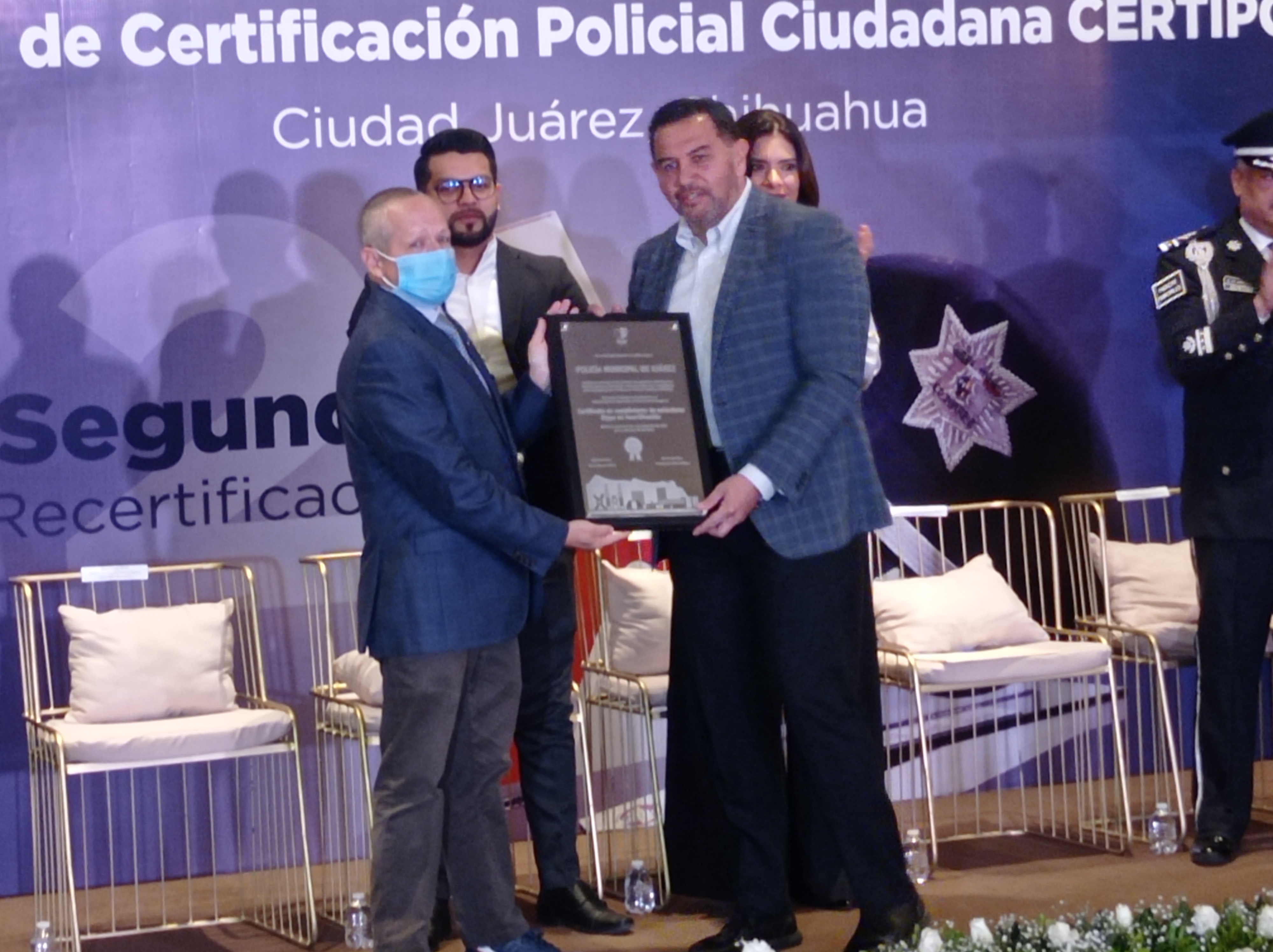 Certifica INSyDE el 98% de procesos de la Policía Municipal.