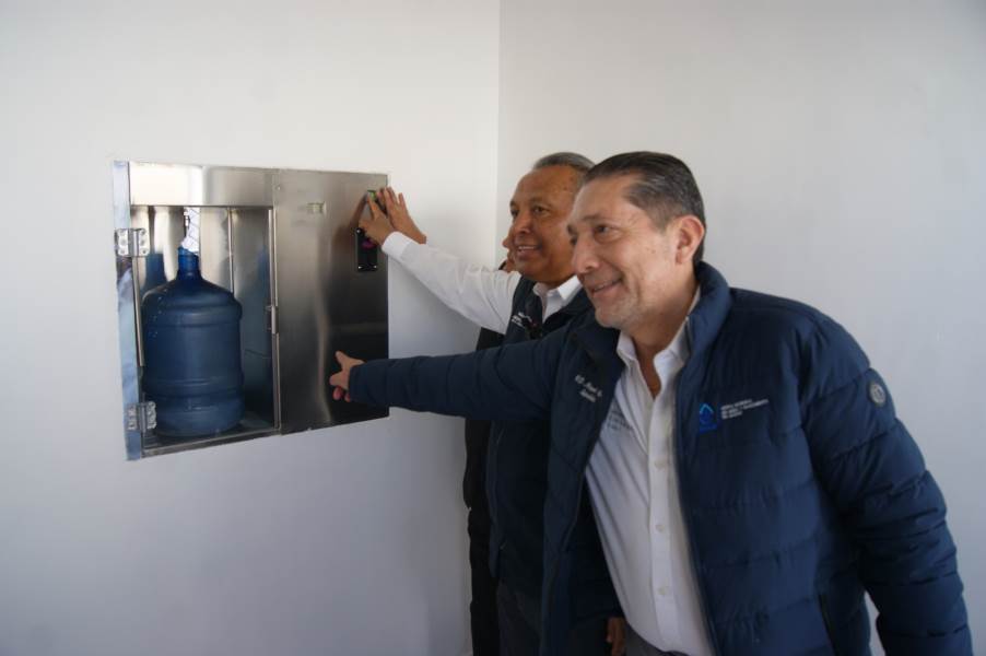 Entrega JMAS nueva caseta de ósmosis inversa en escuela del poniente.