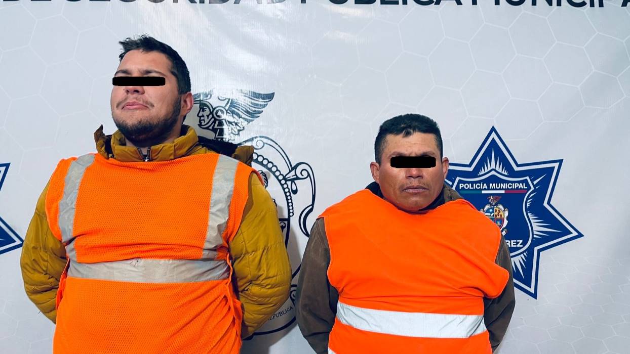 Policías Municipales aseguran arsenal con la detención de dos sujetos 