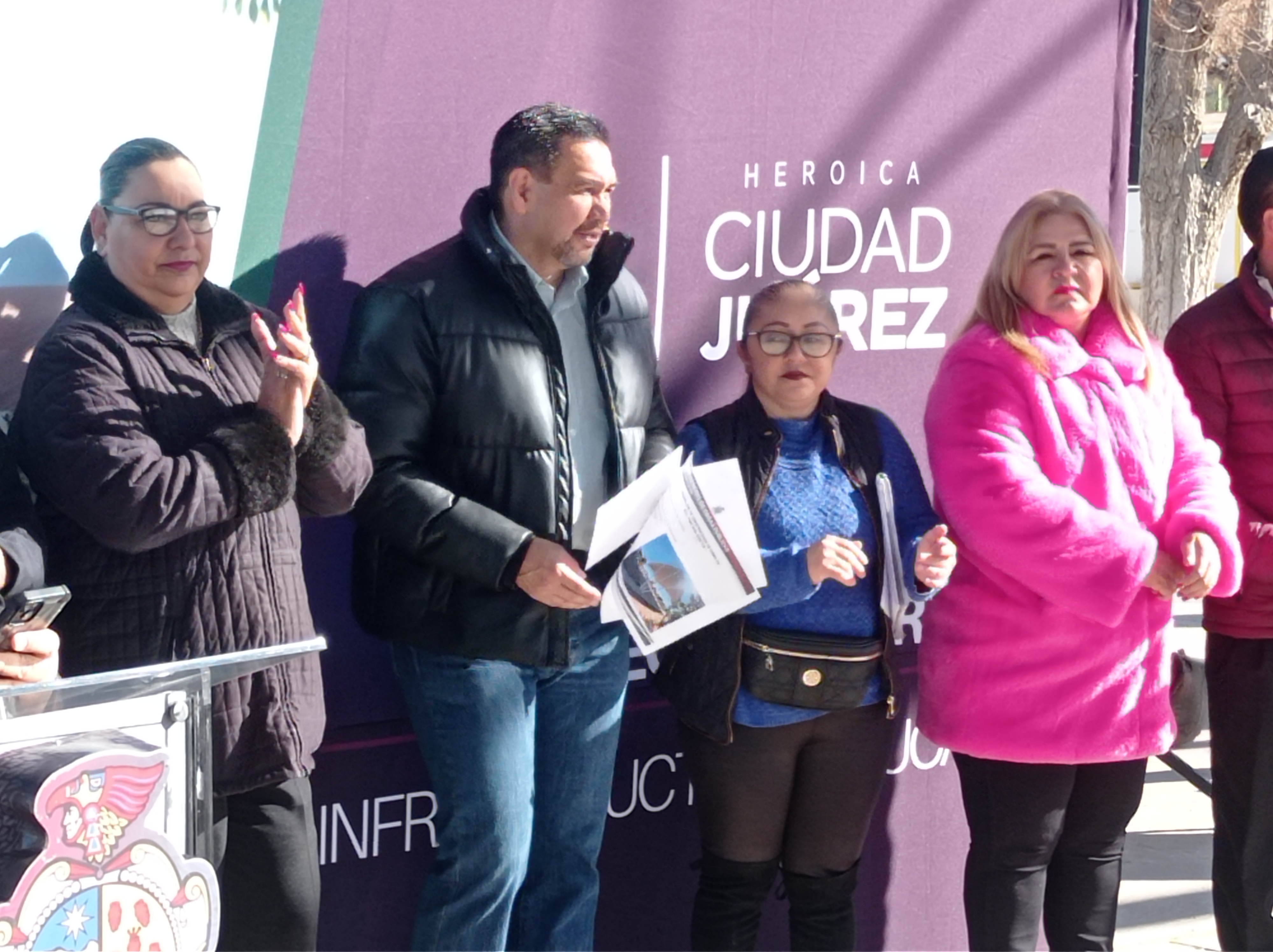 Entrega municipio domo en Escuela Fidel Ávila.