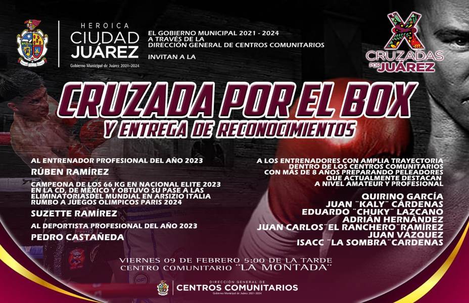 Anuncia Centros Comunitarios la Cruzada por el Box