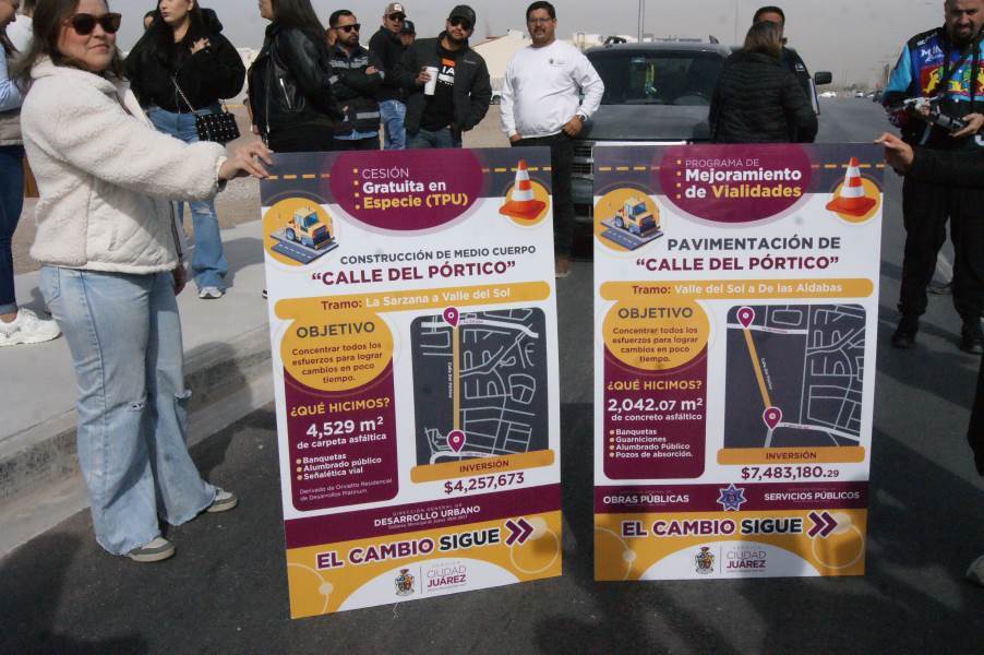 Pavimentó municipio 6 mil 571 metros cuadrados desde la calle La Sarzana a la calle Valle del Sol