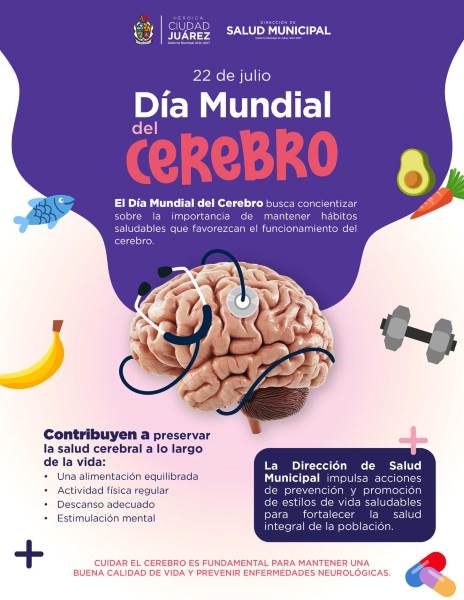 Salud Municipal llama a cuidar la salud cerebral en el Día Mundial del Cerebro