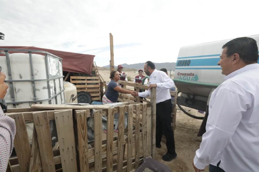 Nueva Conquista se incorpora a la Cruzada por el Agua; recibirán suministro semanal