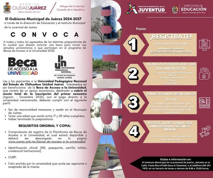 Abren registro para Beca de Acceso a la Universidad dirigida a aspirantes de la UPNECH