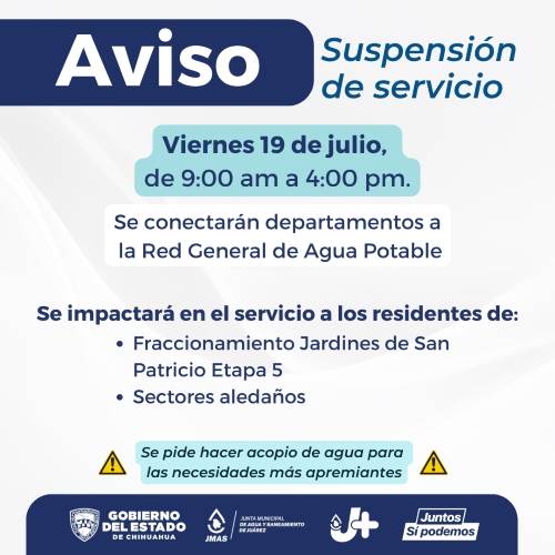 La JMAS conectará departamentos a la red de agua potable