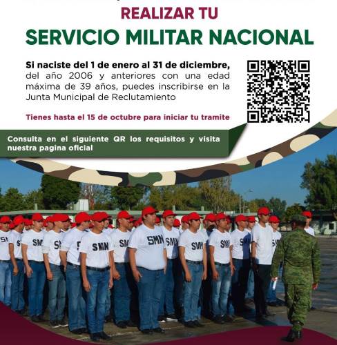 Llaman a jóvenes aprovechar últimos días de registro al Servicio Militar Nacional
