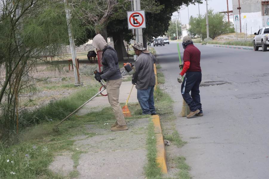 Mantienen labores de limpieza y mantenimiento en vialidades principales
