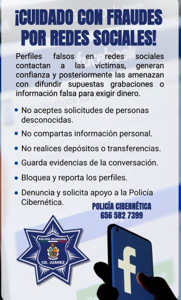 Alerta SSPM sobre fraude en redes sociales dirigido a personas adultas mayores