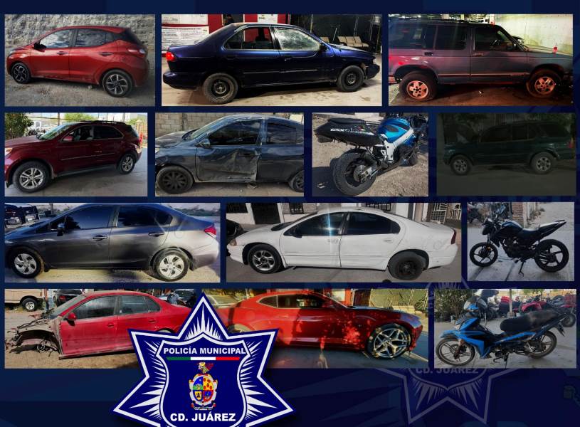 SSPM recupera 14 vehículos con reporte de robo en distintos puntos de la ciudad