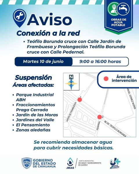 Conectará JMAS nuevo fraccionamiento a la red de agua potable; habrá suspensión temporal del servicio