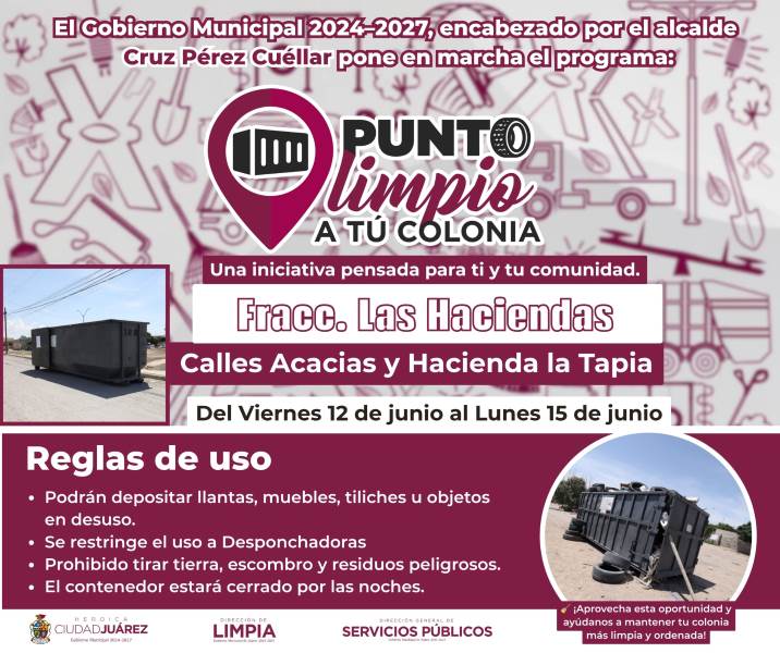 Mas “Punto Limpio a tu Colonia” en distintos sectores de la ciudad