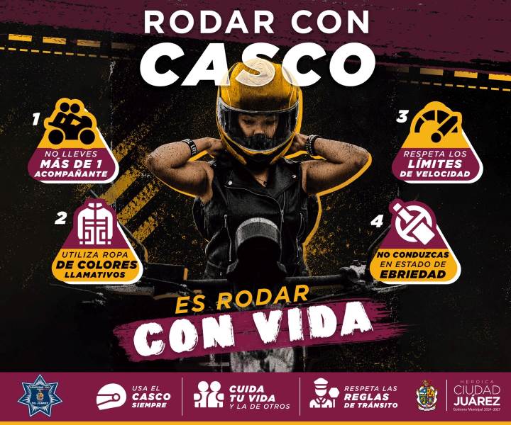 Realizarán rodada “Rodar con casco es rodar con vida” el 14 de junio
