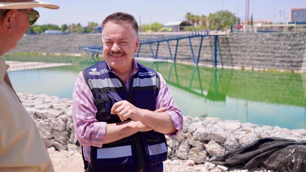 Avanzan obras de reparación del vaso de captación I de Ciudad Juárez 