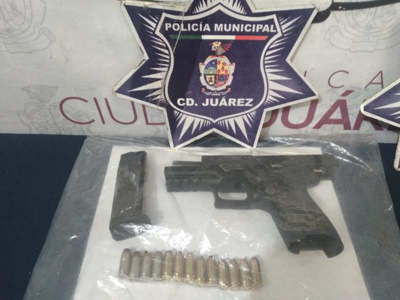 Lo detienen cuando portaba arma de fuego calibre 40 y cristal