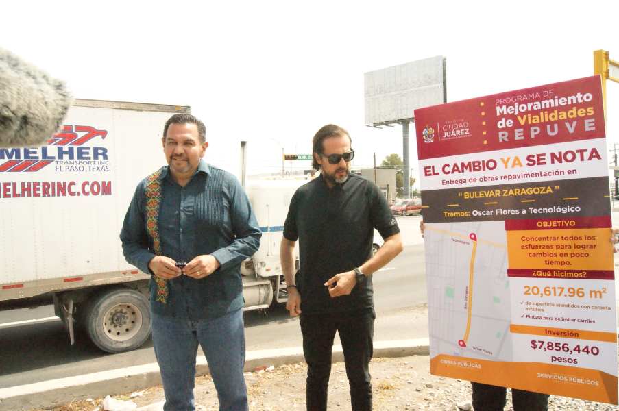 Invierten 8 mdp en recarpeteo de tramo del Boulevard Zaragoza.