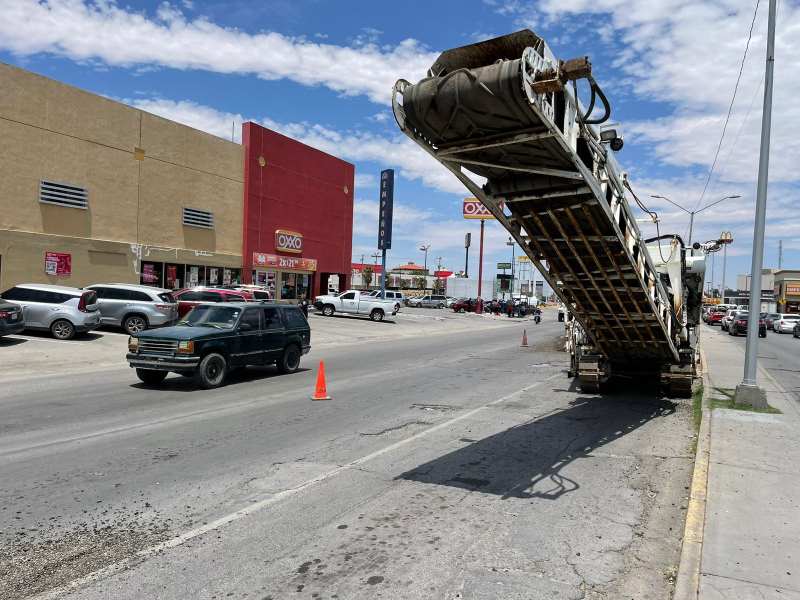 Continúan obras de repavimentación con recursos del REPUVE