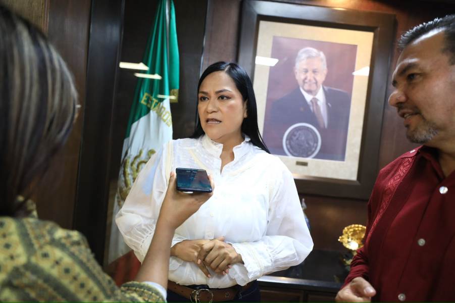 Visitó la secretaria del Bienestar, Ariadna Montiel al Presidente Pérez Cuéllar