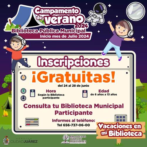 Viernes, último día de inscripción al Campamento de Verano “Vacaciones en mi Biblioteca”
