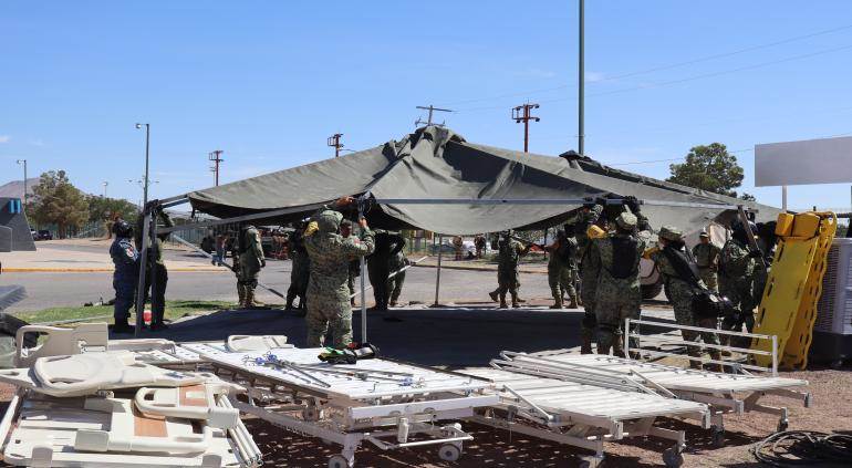 Ejercicio militar binacional en ciudad Juárez