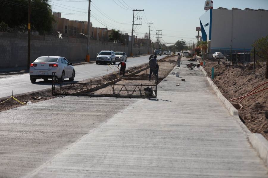 Pavimentación de la calle Camino San Carlos registra avance de un 45%