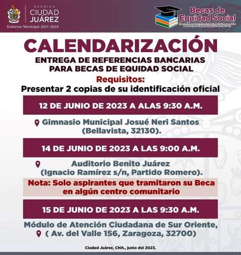 Entregará Municipio becas escolares a partir del próximo lunes