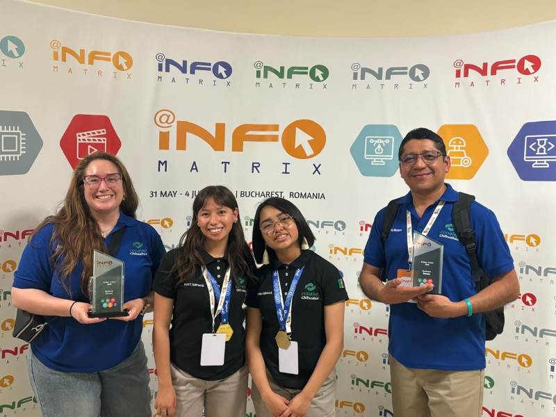 Gana Conalep Juárez lll medalla de oro en concurso internacional Infomatrix en Rumania