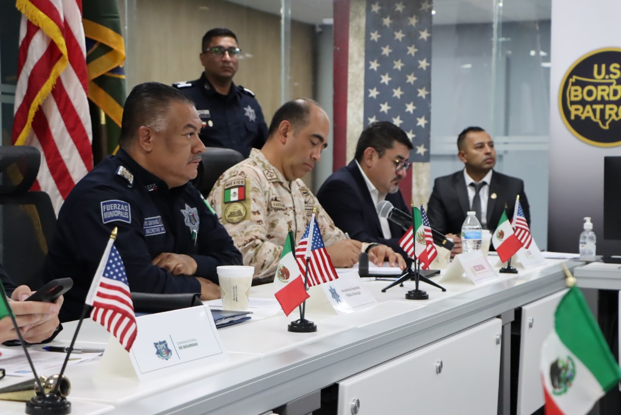 Encabeza titular de la SSPM reunión “Binacional de Seguridad Fronteriza” con autoridades americanas y mexicanas