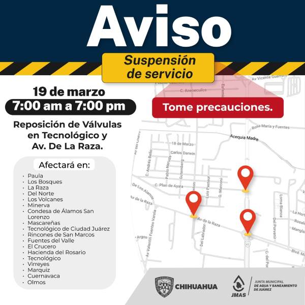 La JMAS reemplazará válvulas