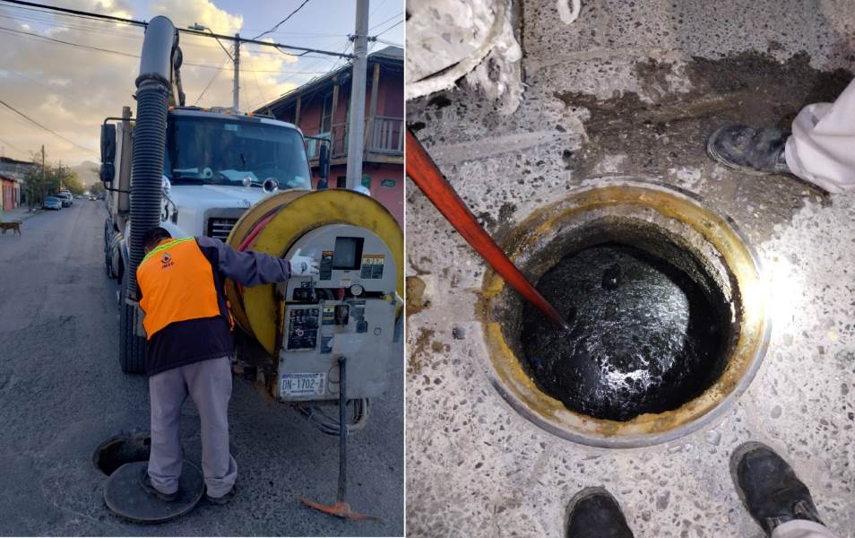 Realiza la JMAS mantenimiento nocturno en la zona centro