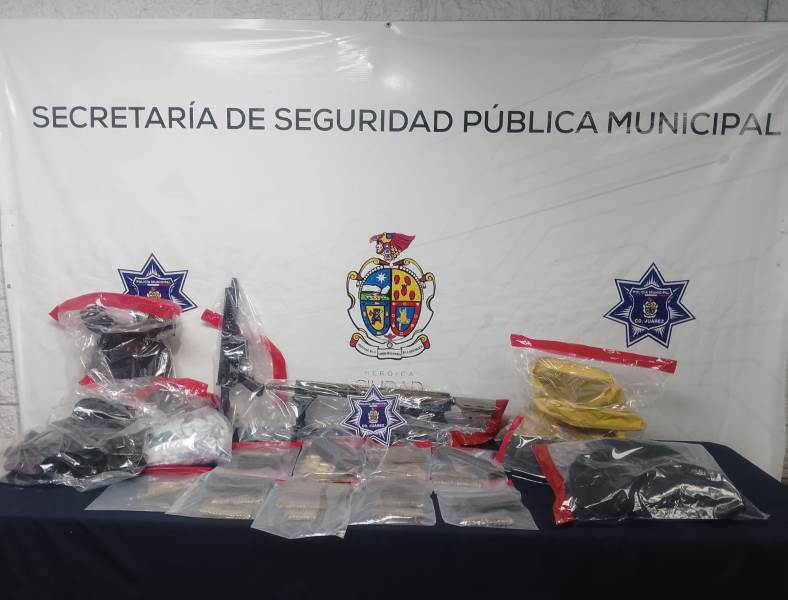 Asegura SSPM arsenal abandonado en Loma Blanca