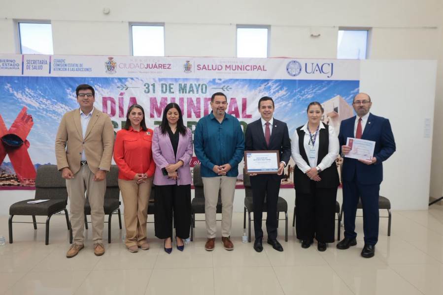 Conmemoran Día Mundial Sin Tabaco con entrega de reconocimientos en Juárez