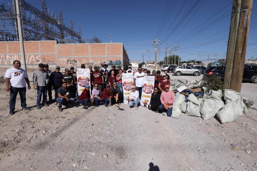 Realizan jornada de limpieza y rehabilitación en la colonia Chihuahua