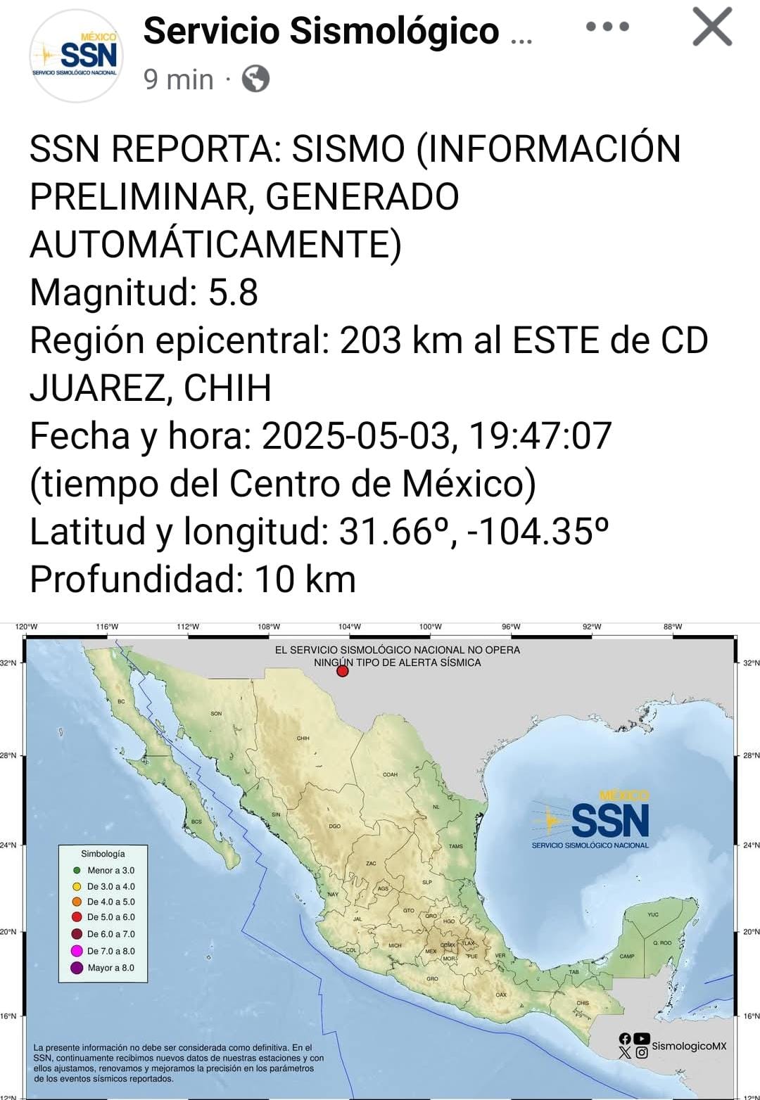 Tiembla otra vez en Juárez; sorprende a ciudadanos.
