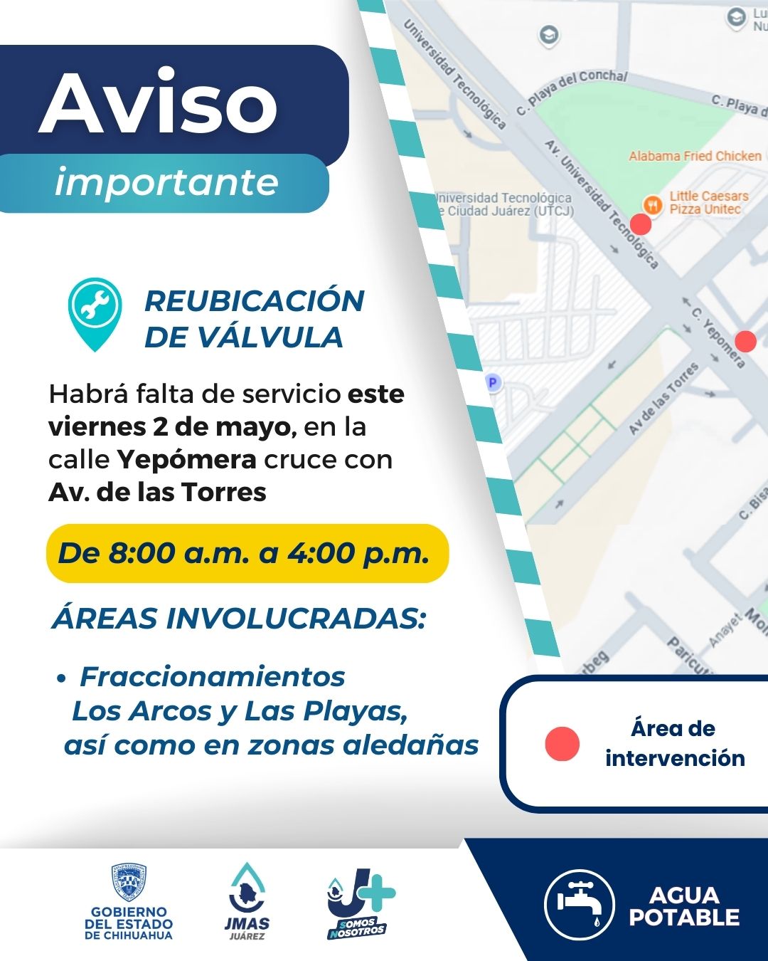 Reubicará JMAS válvula de gran tamaño en la colonia Los Arcos.