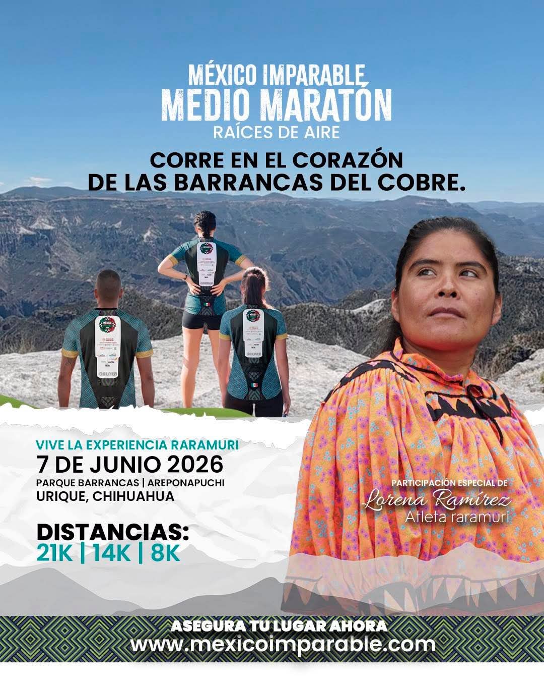 Presentan medio maratón México Imparable en Barrancas del Cobre