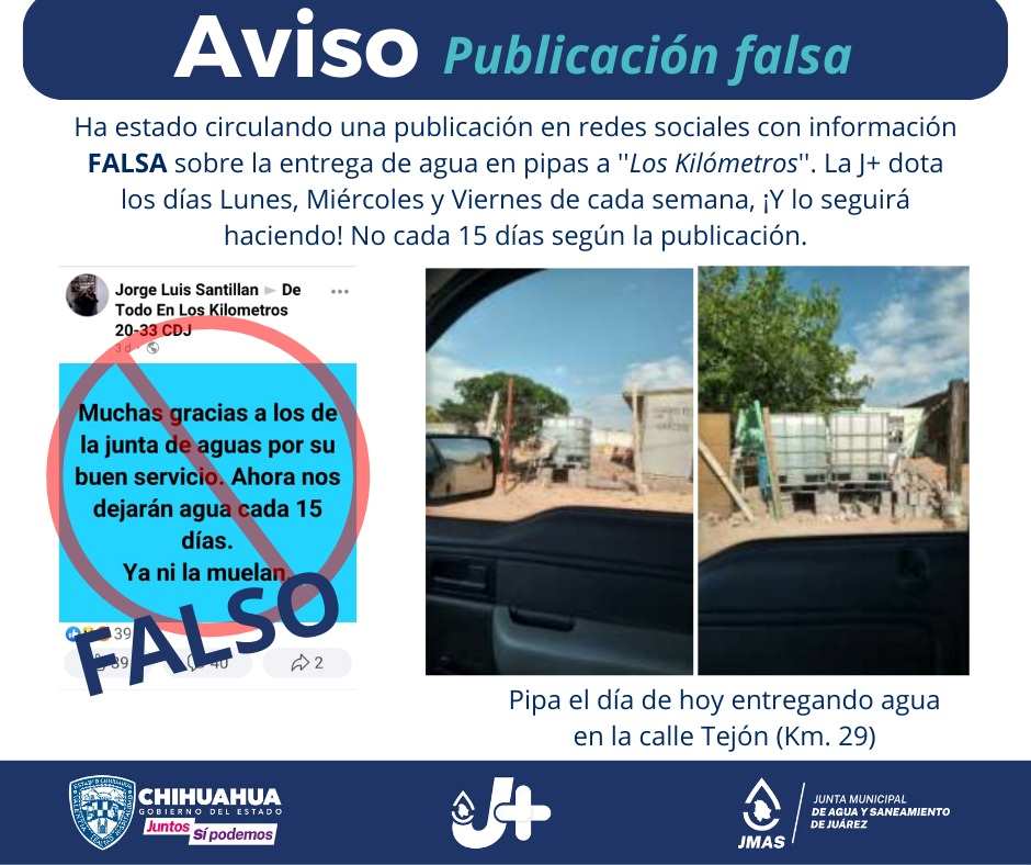 Incrementa a JMAS dotación de agua en pipas a los “Kilómetros”
