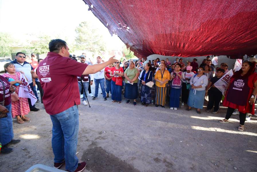 Visitó Candidato Cruz Pérez Cuéllar la colonia José Martí